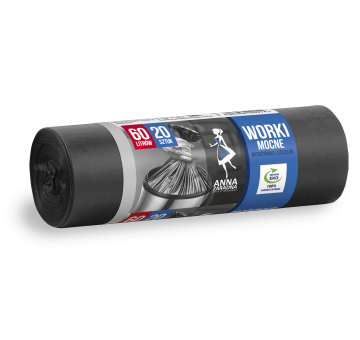 Worki na śmieci MOCNE 60L 20szt