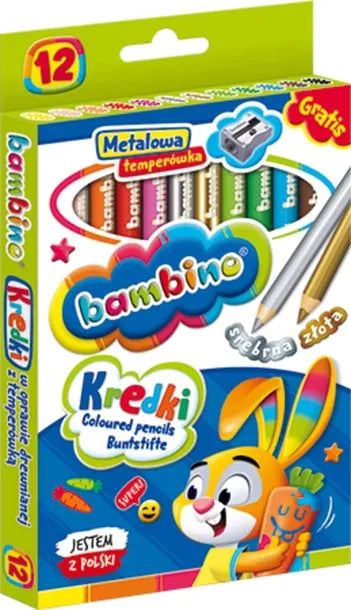BAMBINO KREDKI OŁÓWKOWE 12+TEM