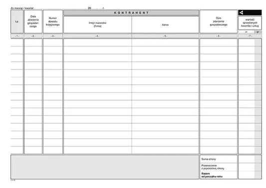 Podatkowa księga przychodów i rozchodów K-1
